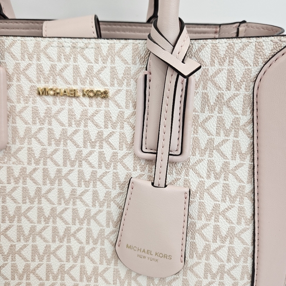 Michael Kors MK Kali Pink Signature Satchel Purse Bag - Brand New!! - Picture 10 of 16